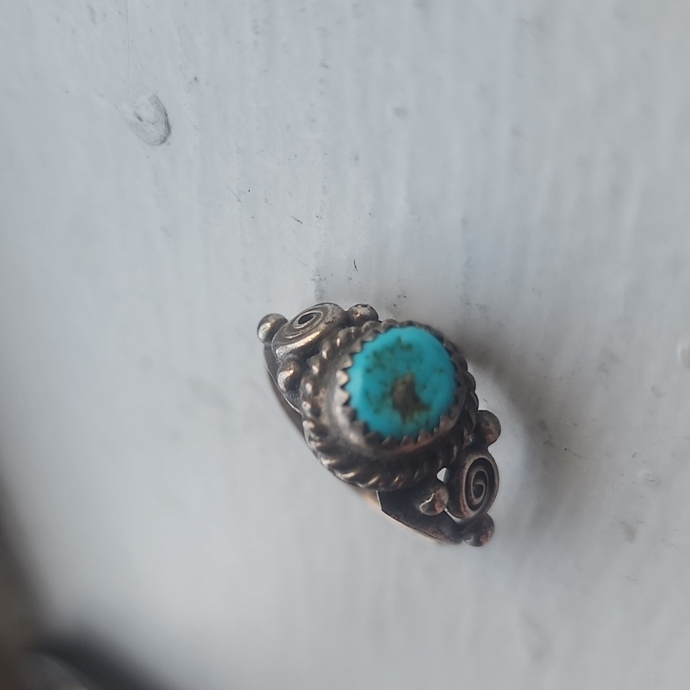 Turquoise and silver ring